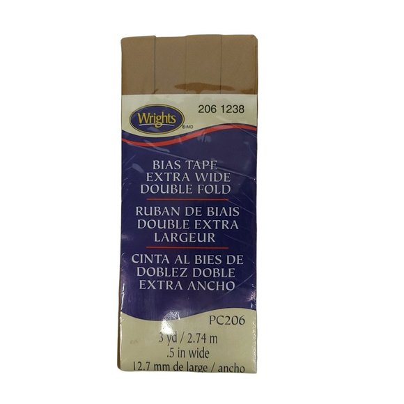 Wrights Bias Tape Single Double Fold Extra Wide Quilt Binding Hem Tape Bundle - Picture 7 of 8